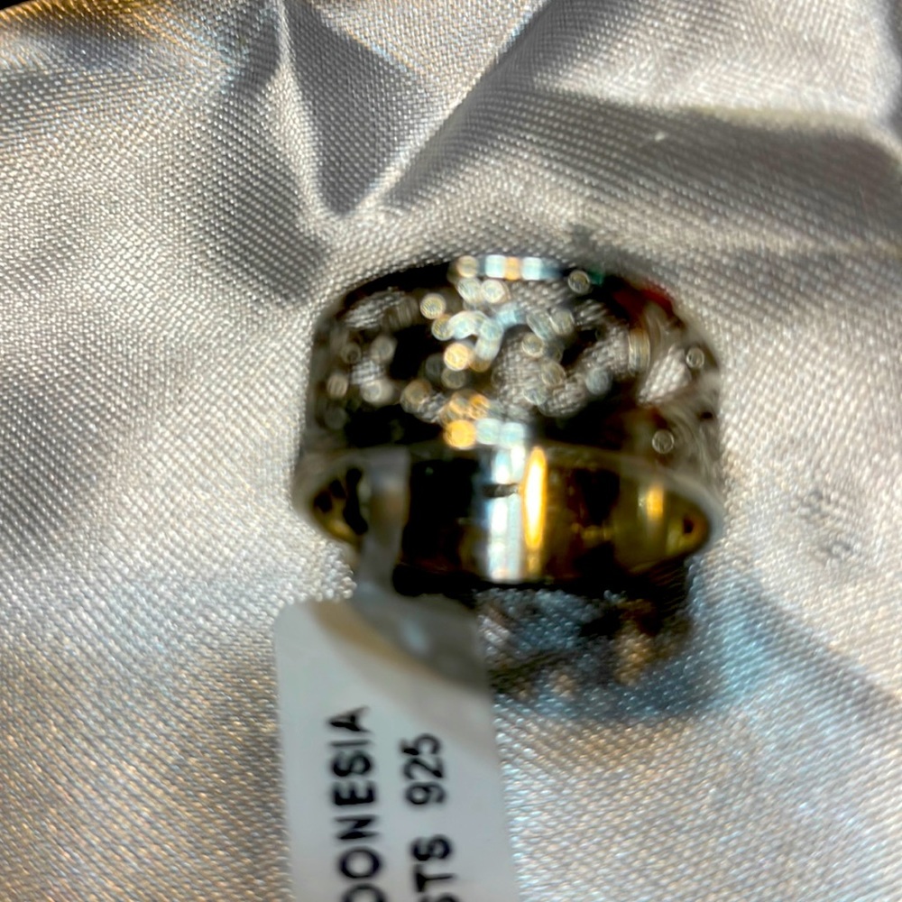 Small sterling Silver 925 scroll ring